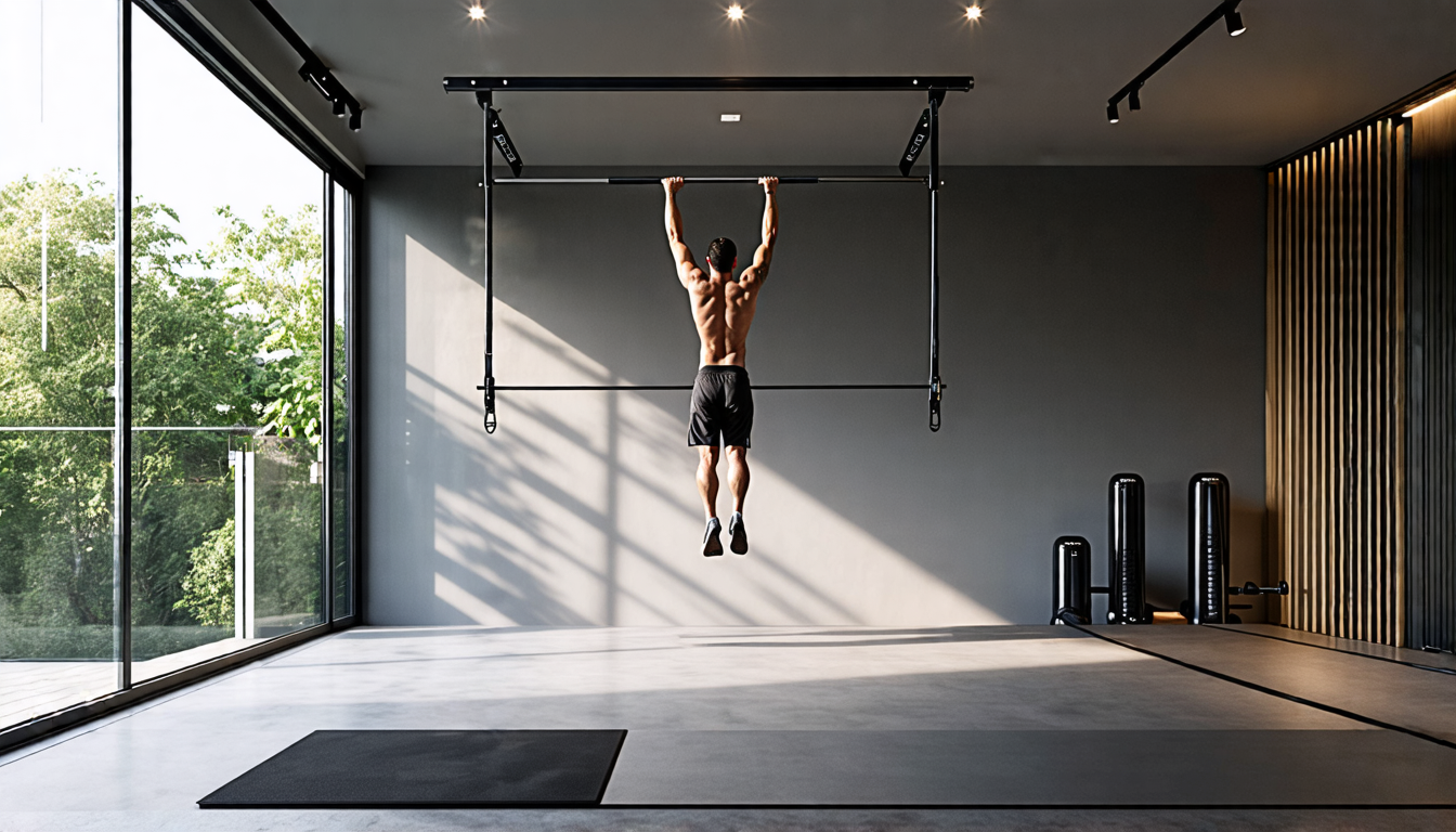 Ceiling-Mounted Pull-Up Bars