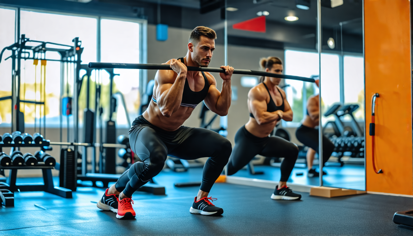 How do I target my lower body using a fitness bar?
